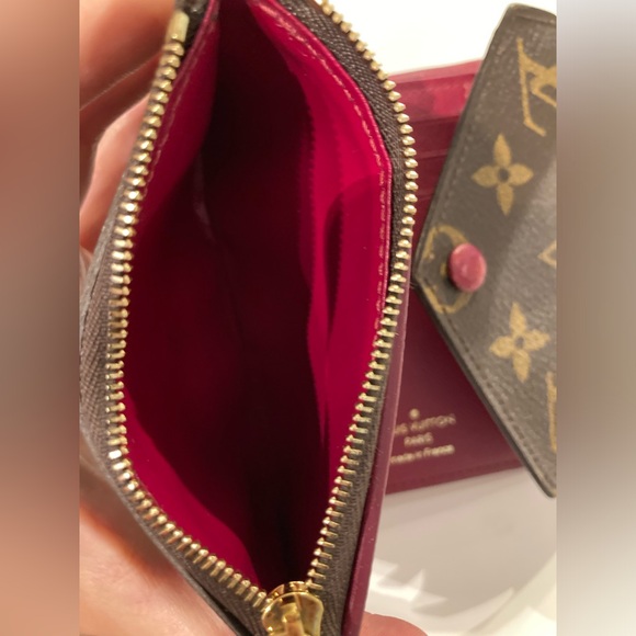 SOLD❤️100% automatic Louis Vuitton wallet Monogram Victorine Wallet Fuchsia - Picture 6 of 7